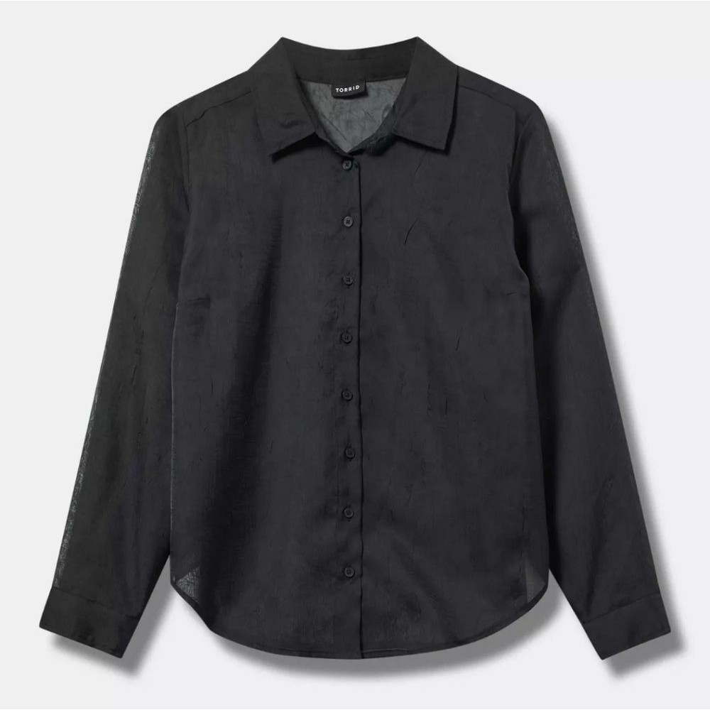 Torrid 2 Gray Button Down Shirt Soft Flowy 2812-Bd